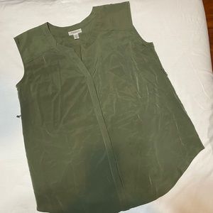 Olive green maternity blouse